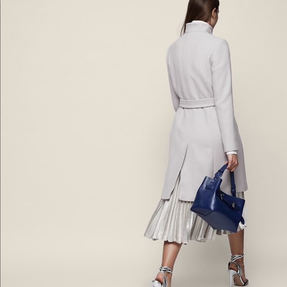 REISS Belted Longline Coat in Parchment.sold‼️‼️ - Picture 3 of 8